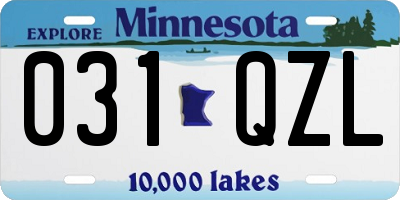 MN license plate 031QZL