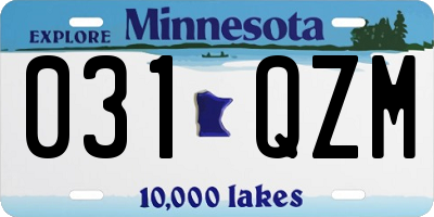 MN license plate 031QZM