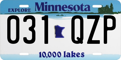 MN license plate 031QZP