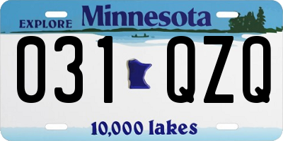 MN license plate 031QZQ