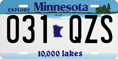 MN license plate 031QZS