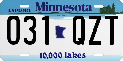 MN license plate 031QZT