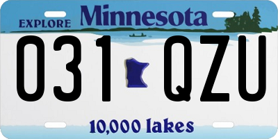 MN license plate 031QZU