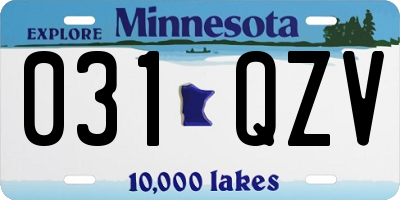 MN license plate 031QZV