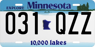 MN license plate 031QZZ