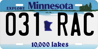 MN license plate 031RAC