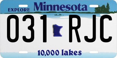 MN license plate 031RJC