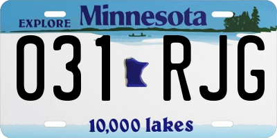 MN license plate 031RJG