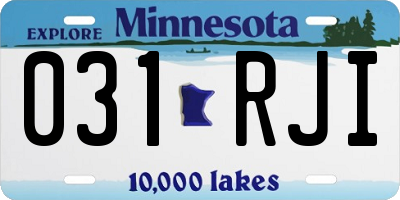 MN license plate 031RJI