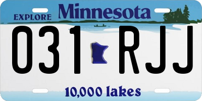 MN license plate 031RJJ