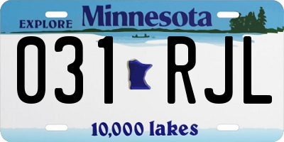 MN license plate 031RJL
