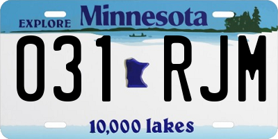 MN license plate 031RJM