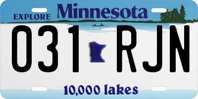 MN license plate 031RJN
