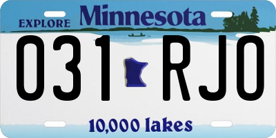 MN license plate 031RJO