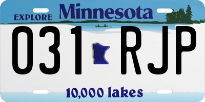 MN license plate 031RJP