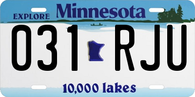 MN license plate 031RJU