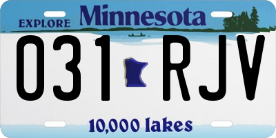 MN license plate 031RJV