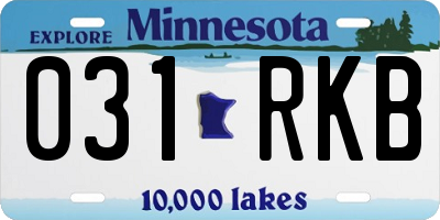 MN license plate 031RKB