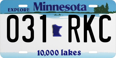 MN license plate 031RKC