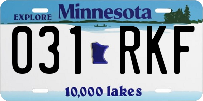 MN license plate 031RKF