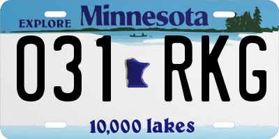 MN license plate 031RKG