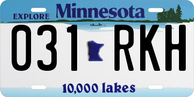 MN license plate 031RKH