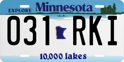 MN license plate 031RKI