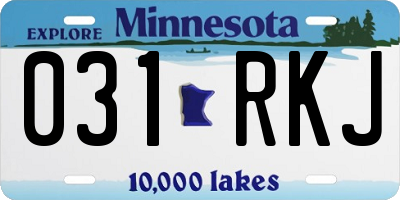 MN license plate 031RKJ