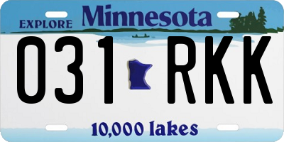 MN license plate 031RKK