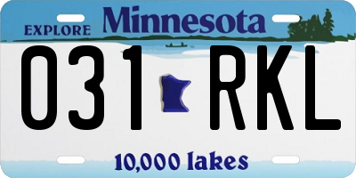 MN license plate 031RKL