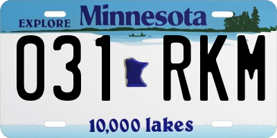 MN license plate 031RKM