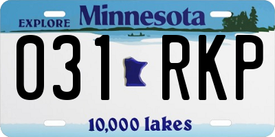 MN license plate 031RKP