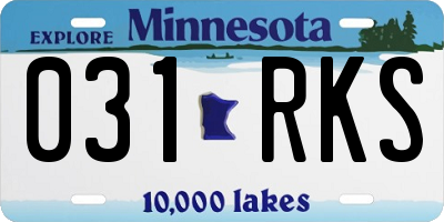 MN license plate 031RKS