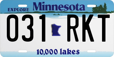 MN license plate 031RKT