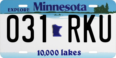 MN license plate 031RKU