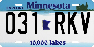MN license plate 031RKV