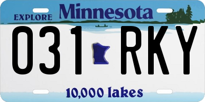MN license plate 031RKY