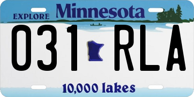 MN license plate 031RLA