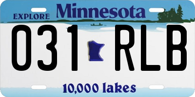 MN license plate 031RLB