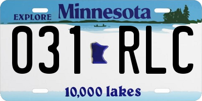 MN license plate 031RLC