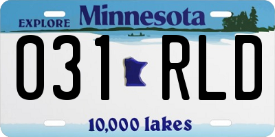 MN license plate 031RLD