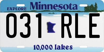 MN license plate 031RLE