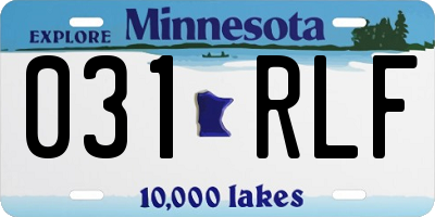 MN license plate 031RLF