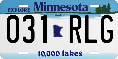 MN license plate 031RLG