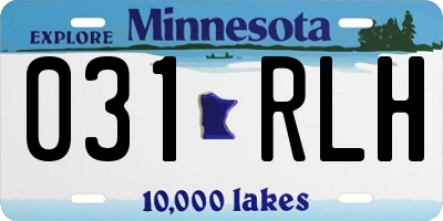 MN license plate 031RLH