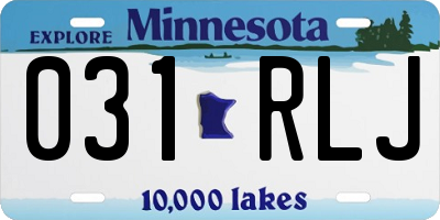 MN license plate 031RLJ