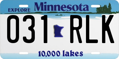 MN license plate 031RLK