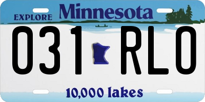 MN license plate 031RLO