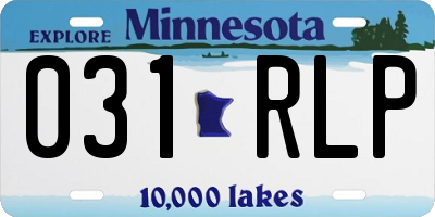 MN license plate 031RLP