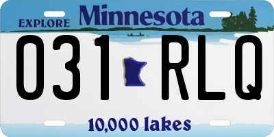 MN license plate 031RLQ